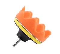 Fydun Set di Tamponi per Lucidatura da 5 Pezzi da 4" per Lucidatrici per Auto con Adattatore per Trapano M10 e Platorello di Supporto