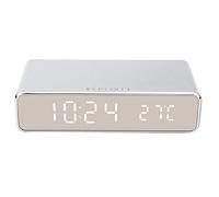 Fydun Termometro Elettronico da Comodino 3 in 1, Sveglia Digitale, Caricabatterie a Filo