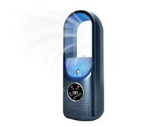 Fydun Ventilatore USB Portatile Senza Lama con 6 velocità Regolabili e Funzione Spray di Raffreddamento per Uso Domestico e in Ufficio - Ideale per Camere da Letto e Spazi Abitativi (BLUE)