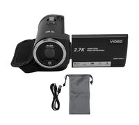 Fydun Videocamera Videocamera 50MP 2.7K HD Zoom Digitale 16X Schermo con Rotazione da 2,8 Pollici Porta USB Filettatura da 1/4 di Pollice Viaggio (32GB)