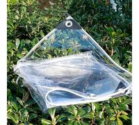 FYDZ Telone trasparente in PVC resistente, 650 g/m², spessore 0,55 mm, impermeabile, in vinile trasparente, anti-invecchiamento, isolante, effetto vetro morbido per tende, tettoie, patio (2,1 x 5 m)