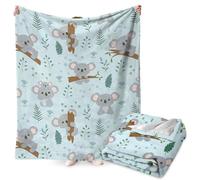 FYDZBSL Koala Coperta per Bambini, Anime Coperte da Letto Cartoni Animati Stampa Morbida Coperte Comfort Calda Microfibra per Tutte le Stagioni,Morbida per Camera da Letto Ufficio Divano