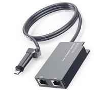 Fyearfly 1 a 2 RJ45 Ethernet Splitter, Adattatore Ethernet a 2 Porta 1GBPS RJ45 Convertitore di Rete, per Reti Cablate Simultanee a Star.Link Gen2