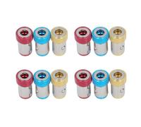 Fyearfly 12 anelli magnetici a vite per punte per cacciavite esagonali, lega di alluminio, rosso, giallo blu, presa migliorata, previene lo slittamento della punta