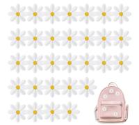 Fyearfly 40 Pezzi Toppe Termoadesive Fiore Margherita Iron On Patch per Tessuti - per Giacca, Magliette, Cappello, Pantaloni