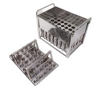 Fyearfly 40 stampi per gelato in acciaio inox, facili da pulire, 40 cavità, barrette fai da te da 58 ml