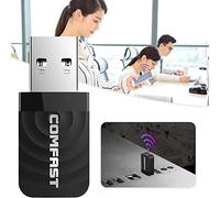 Fyearfly Adattatore WiFi wireless USB 3.0, dongle WiFi Dual Band 1300 Mbps, antenna integrata, aumenta la connettività desktop e laptop, installazione facile, crittografia sicura WPA/WPA2