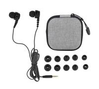 Fyearfly Auricolari a filo Cuffie comode Tappi per le orecchie ergonomici Isolamento acustico Qualità del suono chiara per anziani Materiale metallico Scatola 10 tappi per le orecchie (Negro)