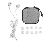 Fyearfly Auricolari a filo Cuffie comode Tappi per le orecchie ergonomici Isolamento acustico Qualità del suono chiara per anziani Materiale metallico Scatola 10 tappi per le orecchie (Blanco)