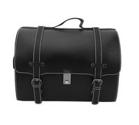 Fyearfly Borsa posteriore da 29,5 l, in pelle PU, impermeabile, con serratura, universale, nero