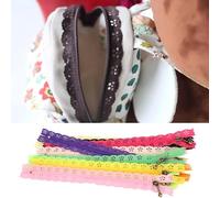 Fyearfly Cerniera in pizzo, 10 pezzi da 20 cm Cerniera in pizzo stile misto Bud Silk Shape No.3 Accessori per abbigliamento da cucito in nylon