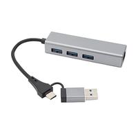 Fyearfly Convertitore multiporta USB tipo C 2 in 1, hub USB 3.0 per la conversione del segnale video senza interruzioni, compatibile con Windows 8/7/10/11, design compatto per una facile espansione
