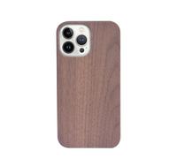 Fyearfly Cover per iPhone 14, in legno per telefono Iphone Artigianale, oque de téléphone en Noce Noir naturelle Coque de protection antichoc en bois Massif pour iPhone 14