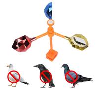 Fyearfly Dissuasore per Uccelli Alimentato dal Vento, Rotante A 360° con Luce Lampeggiante, Mulino A Vento Riflettente per Allontanare I Gabbiani, per Tetti, Frutteti, Campi E Aeroporti