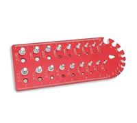 Fyearfly Identificatore di bulloni per dado, in lega di alluminio, 18 metriche imperiali, calibro per trapano da 3/32-1/2", strumento di dimensionamento accurato per lavori di ingegneria, officina