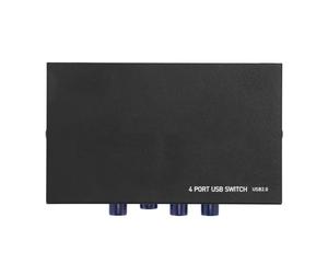 Fyearfly Interruttore di condivisione USB 2.0 a 4 porte per stampanti, scanner, hub selettore manuale, ideale per l'organizzazione di casa e ufficio, compatibile con Windows 11/10, Mac OS