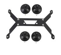 Fyearfly Kit di montaggio satellitare per tettuccio auto, in lega di alluminio, base piatta con 2 forti ventose, per mini antenna rettangolare, camper, furgone e barca