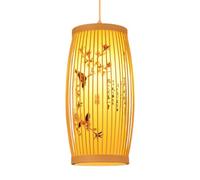 Fyearfly Lampada a sospensione intrecciata, stile cinese giapponese, paralume retrò in rattan, design unico per la decorazione della casa e del ristorante