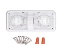 Fyearfly Lampada da Lettura a LED per Camper, Luce Interna per Camper 2 Plafoniera a LED a Cupola 600lm con Interruttore a 3 Vie DC 12V per Yacht da Barca(6500K)
