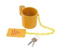 Fyearfly Lucchetto a forma di pigna in acciaio per rimorchi e camper, giallo