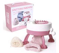 Fyearfly Macchina a Maglia a Manovella, Rotonda per Maglia Rotating Double Knit Loom Machine Kits, DIY in Plastica Mano Maglia Cucire Macchina Bambini Tessere Strumento Giocattolo Accessori (22 aghi)