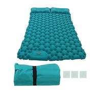 Fyearfly Materassino gonfiabile, design ergonomico con pompa a pedale, gonfiaggio rapido, compatto, con custodia, ideale per sonnellini in ufficio e campeggio all'aperto, resistente e impermeabile