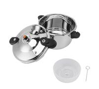 Fyearfly Pentola a pressione 80kpa in acciaio inox 10L, doppia maniglia, cottura veloce per fornelli a gas ed elettrici