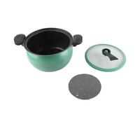Fyearfly Pentola a pressione antiaderente, 7 l, cottura veloce, multifunzione, verde