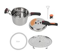 Fyearfly Pentola a pressione da 80 kpa, pentola a cottura rapida in acciaio inox per fornello elettrico a gas, 6 l, 24 cm, risparmia tempo ed energia