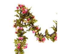 Fyearfly Rose artificiali rampicanti, 2,46 m, colore rosa, decorazione per tubi climatici