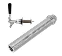 Fyearfly Rubinetto Prolunga per Birra alla Spina G5/8, 150mm Rubinetto del Barile di Birra per La Produzione di Birra Flangia di Bloccaggio Estesa Filettatura Erogatore di Birra alla Spina Domestica