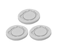 Fyearfly Set di 3 stampi in silicone per torte, design vintage con cornice in pizzo per un'elegante decorazione per torte, grigio