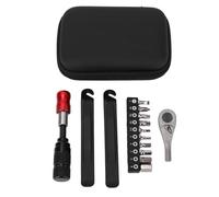 Fyearfly Set di chiavi a bussola a cricchetto per bicicletta, in metallo antiruggine, regolazione a 2 vie, 10 punte, kit di attrezzi per la riparazione di biciclette