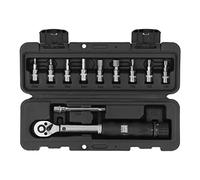 Fyearfly Set di chiavi a torsione, 2-14 NM regolabili, rotazione a 2 vie, include 9 bussole, 1/4 di azionamento, controllo di coppia di precisione, essenziale per un fissaggio accurato