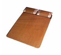 Fyearfly Set di lenzuola con angoli elasticizzati in rattan, ecologico, atossico, design antiscivolo, include federe, traspirante e confortevole per le stagioni calde