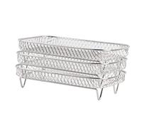 Fyearfly Set per friggitrice ad aria, compatibile con Ninja DZ201, 3 rack disidratatori impilabili, in acciaio inossidabile, massimizza lo spazio di cottura, accessori essenziali per friggitrice ad