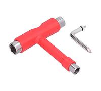 Fyearfly Skate Tool - Kit multifunzione portatile, chiave esagonale a T per regolazioni rapide dello skateboard, design compatto, colore: rosso