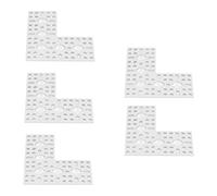 Fyearfly Staffa ad angolo retto a 5 fori in lega di alluminio, larghezza 3,8 cm, piastra di fissaggio resistente, componente di supporto per ingegneria robotica, 5 pezzi