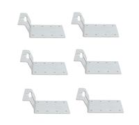 Fyearfly Staffa di montaggio a T in ferro zincato da 7,6 cm, adattatore per recinzione resistente, fissaggio stabile per esterni, cassetta postale, cartelli, uso giardino, confezione da 6