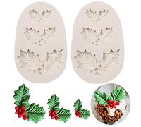 Fyearfly Stampi da forno in silicone per torte e dessert, facile rilascio, confezione da 2, resistenti e facili da pulire, perfetti per compleanni e feste di Natale