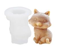 Fyearfly Stampo in silicone a forma di gatto - Stampo multifunzione fai da te in silicone a forma di gatto per resina epossidica, gesso, cemento, cera o sapone (S 100 x 40 x 0,3 cm / 39,4 x 15,7 x 0,1