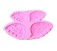 Fyearfly Stampo in silicone per torte, motivo ali d'angelo per facilitare il rilascio di cottura, budino, sapone