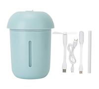 Fyearfly Umidificatore Diffusore di olio Umidificatore USB portatile con ioni negativi Umidificatore a nebbia di raffreddamento per auto ufficio in casa ABS 200ML (humidificador de setas azul)