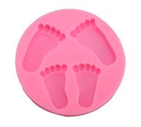 Fyearfly Vassoio in silicone antiaderente 3D a forma di piede di bambino, per fondente, cioccolato, caramelle