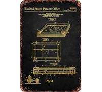 FYELVO 40 Etch A Sketch Patent Poster Retro Divertente Metallo Targa in metallo, Decorazione da parete per la casa all'aperto 20,3 x 30,5 cm