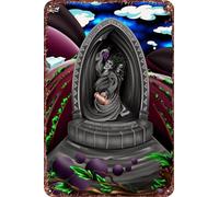 FYELVO Bacco e Arianna - Targa decorativa in metallo a tema anime, per soggiorno, bar, 30,5 x 20,3 cm