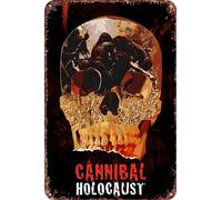 FYELVO Cannibal Holocaust 1980 Vintage Metal Tin Signs Retro Garage Signs Poster Movie Sign Man Cave Decor 20,3 x 30,5 cm
