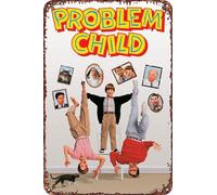 FYELVO Cartello decorativo in metallo con film "Problem Child", per soggiorno, bar, 30,5 x 20,3 cm