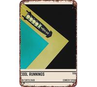 FYELVO Cool Runnings - Poster minimalista in metallo, divertente, decorazione da parete per la casa, 20 x 30 cm