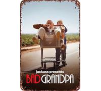 FYELVO Jackass Presents: Bad Grandpa Movie Vintage Metal Tin Sign is Retro Metal Sign for Garden Club Outdoor Indoor Home Wall Decorative Poster 20,3 x 30,5 cm